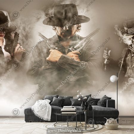 پوستر دیواری سه بعدی اتاق مافیا