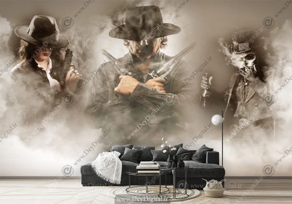 پوستر دیواری سه بعدی اتاق مافیا