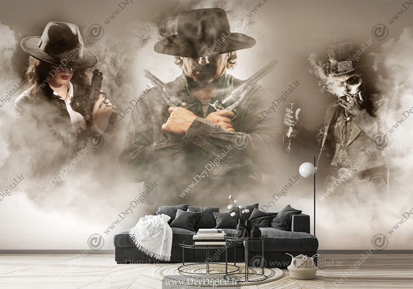 پوستر دیواری سه بعدی اتاق مافیا