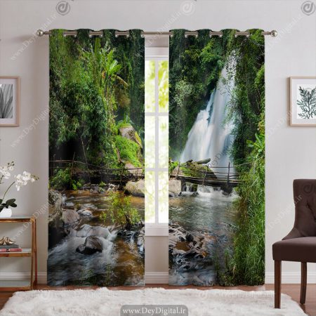 پرده پانچ سه بعدی طرح منظره و طبیعت