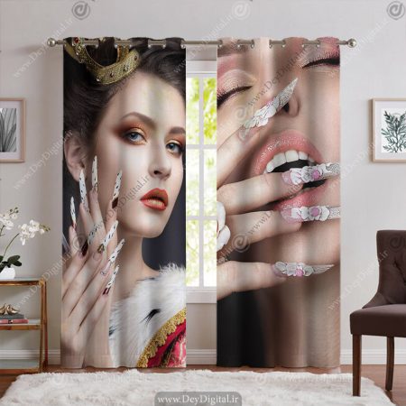 پرده سه بعدی مدل کاشت ناخن
