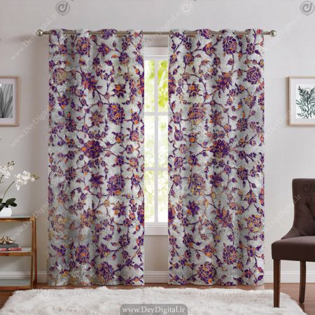 پرده سنتی طرح گل اسلیمی