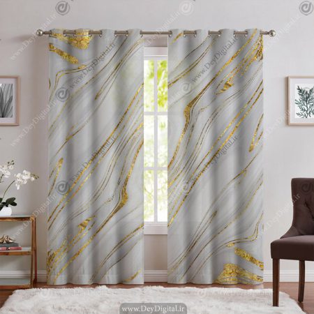 پرده پانچی طرح سنگ اسلب PK-5868