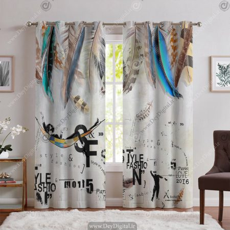 پرده چاپی فانتزی برای بوتیک زنانه