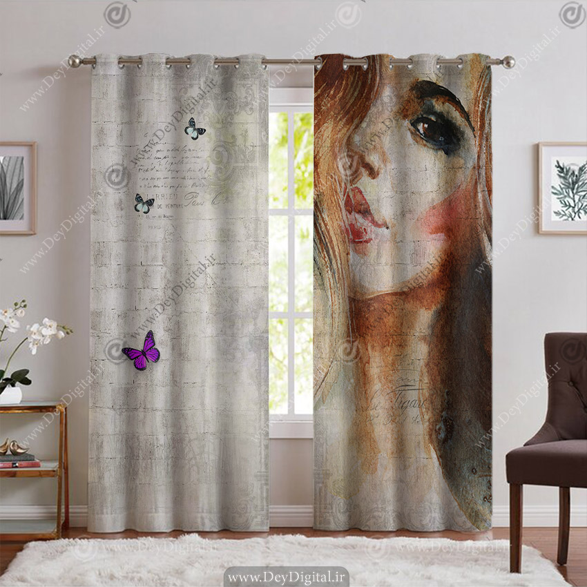 پرده تصویری طرح چهره فانتزی
