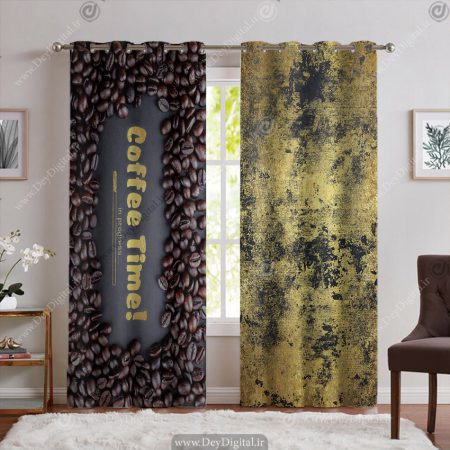 پرده طرح قهوه فروسی