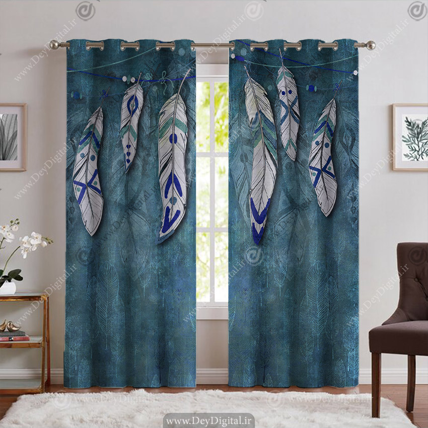 پرده پانچ سه بعدی پر