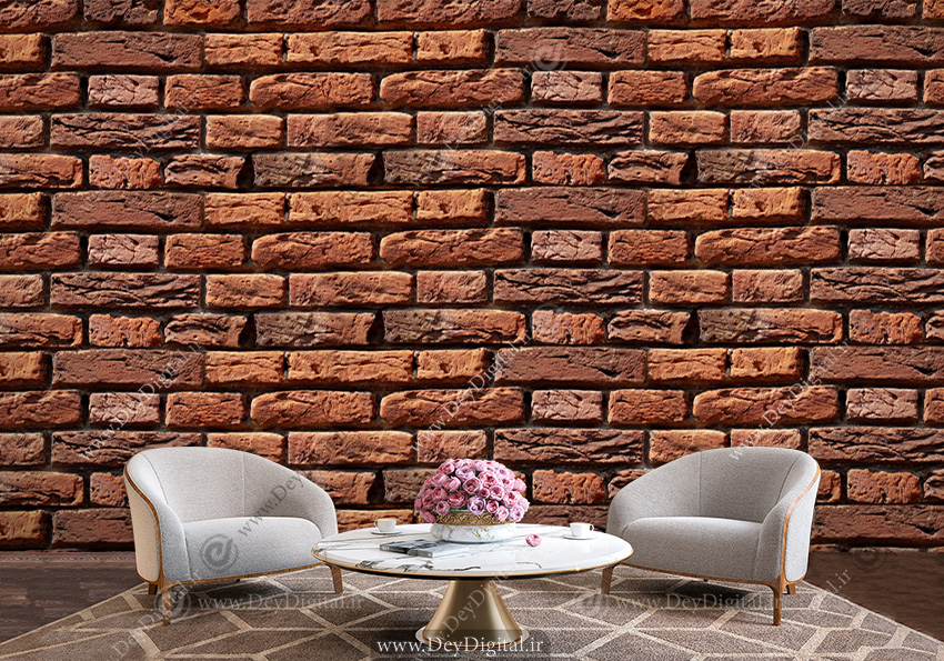 پوستر سه بعدی طرح دیوار آجری
