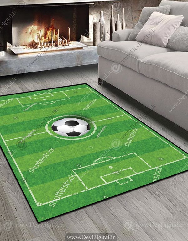 فرش چاپی پسرانه طرح فوتبالی