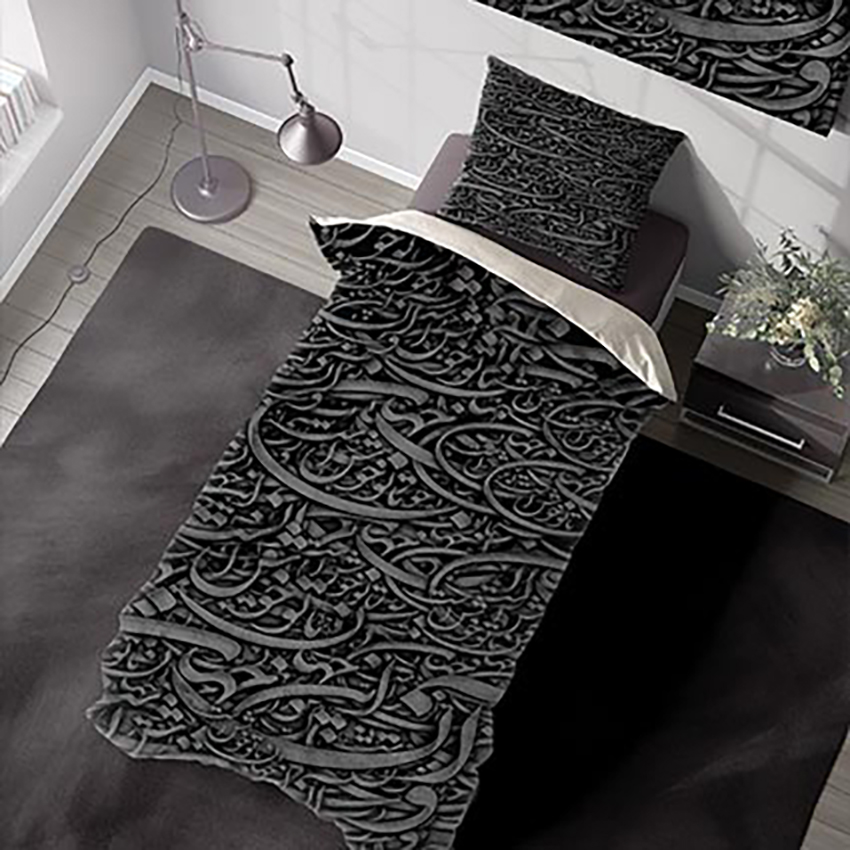 روتختی خطاطی طوسی مشکی