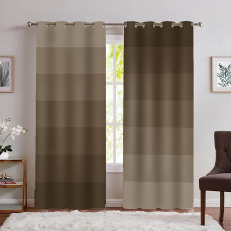 پرده پانچی رنگ قهوه ای تیره
