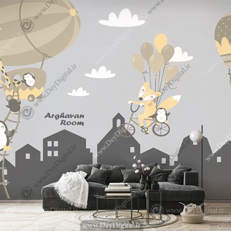 کاغذ دیواری فانتزی طرح عروسکی کودک