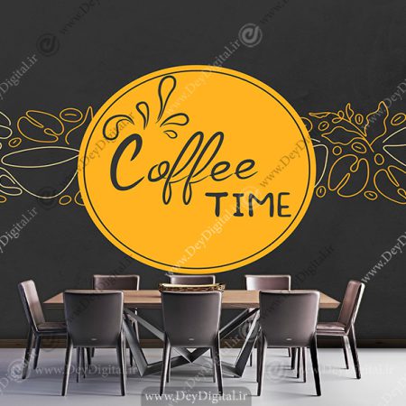 کاغذ دیواری سه بعدی ساده برای کافه