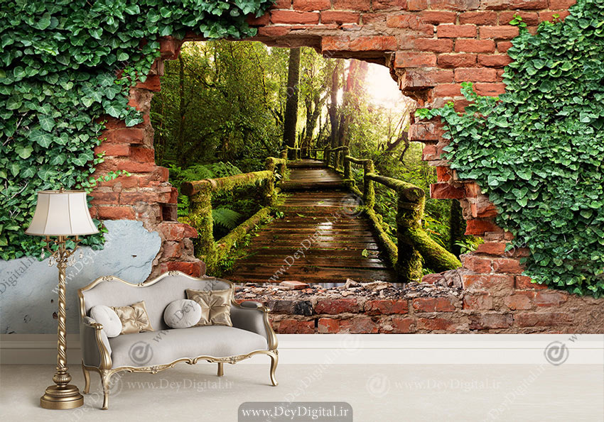 پوستر دیواری سه بعدی طبیعت