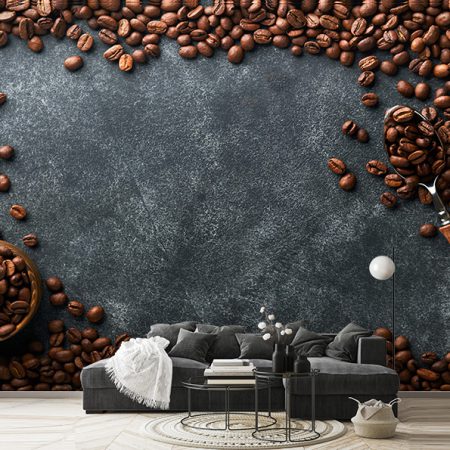پوستر دیواری ساده دانه های قهوه