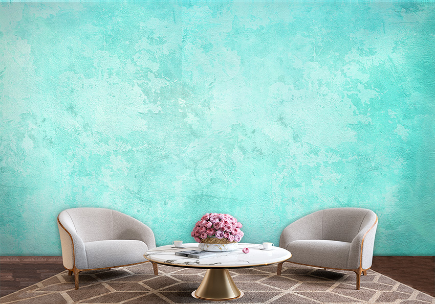 پوستر دیواری تکسچر رنگ فیروزه ای