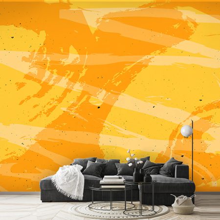 کاغذ دیواری ساده رنگ نارنجی زرد