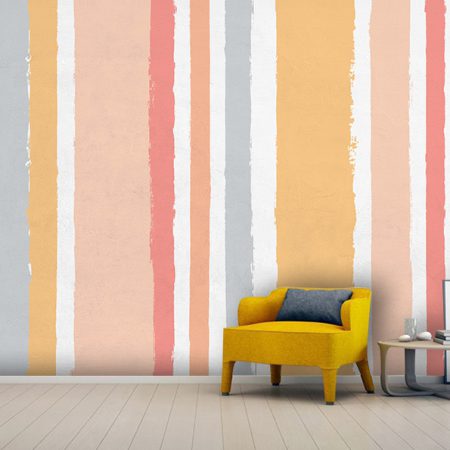 کاغذ دیواری سه بعدی خط های رنگی رنگی