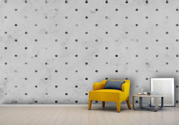 پوستر سه بعدی طوسی خال خالی