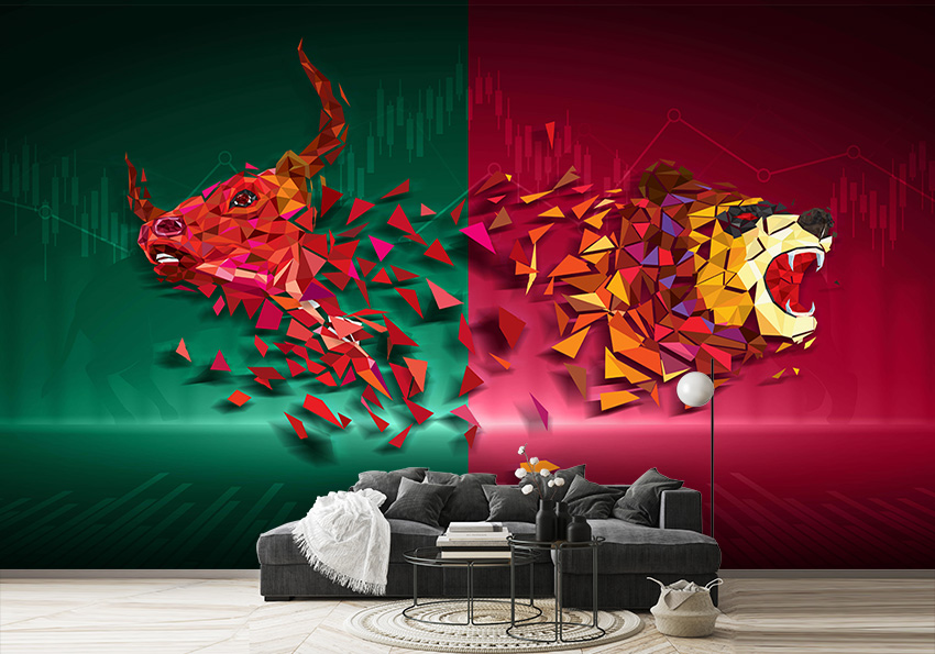 پوستر سه بعدی طرح کریپتو کارنسی