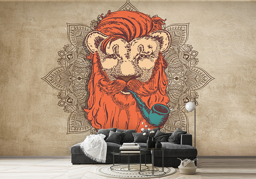 پوستر دیواری طرح مرد پیپی