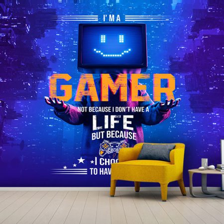 پوستر طرح GAME NET سه بعدی