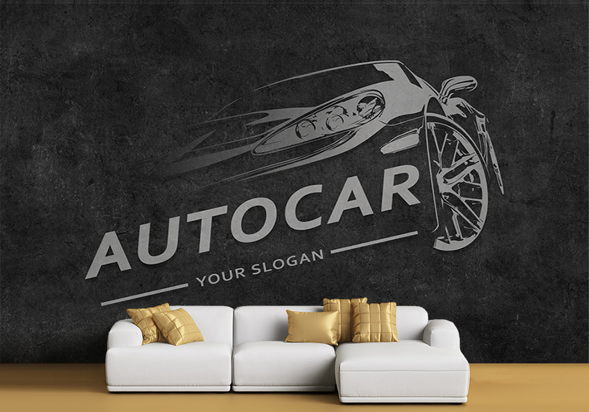 پوستر سه بعدی بازی ماشینی AUTO CAR رنگ تیره