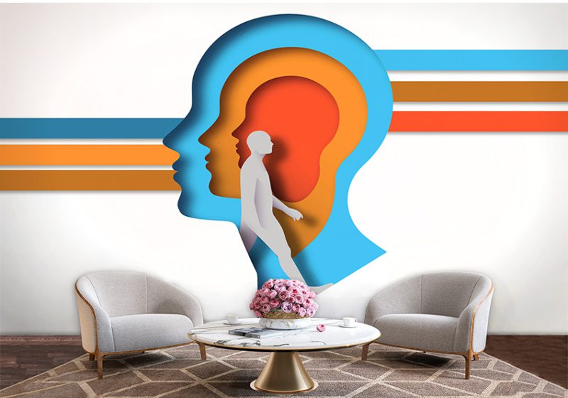 پوستر دیواری سه بعدی برا مطب روانشناس