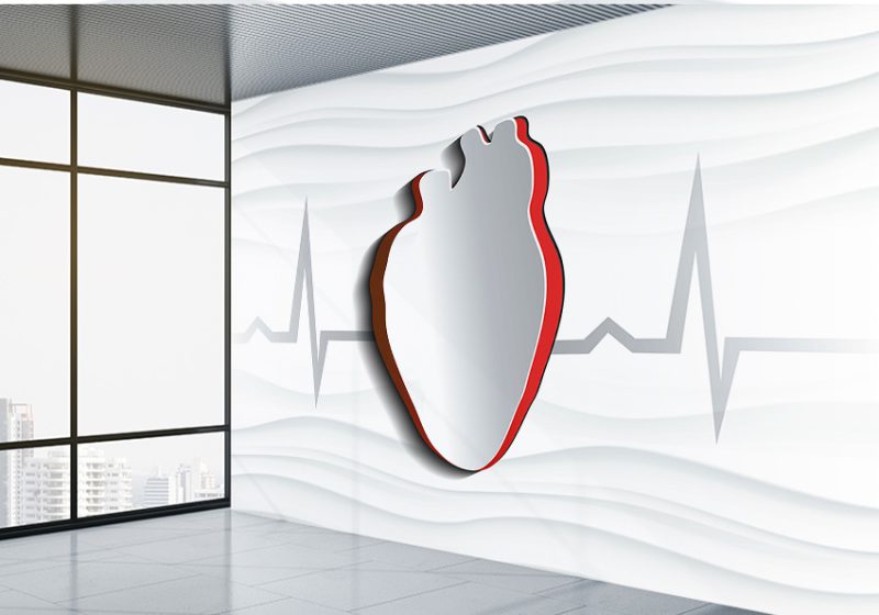 پوستر سه بعدی طرح قلب برای مطب BA-8537