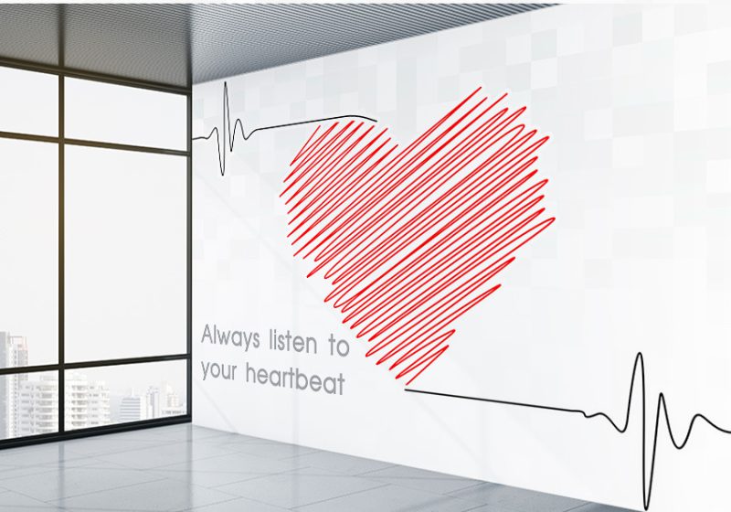 کاغذ دیواری ساده برای مطب دکتر قلب و عروق