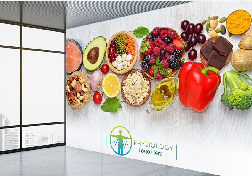 پوستر دیواری سه بعدی برای مطب دکتر تغذیه