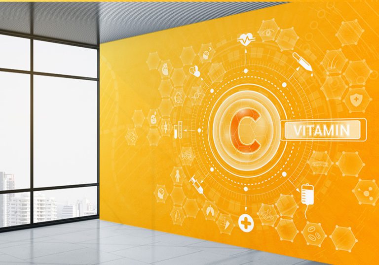 پوستر دیواری پزشکی برای مطب تغذیه طرح ویتامین سی