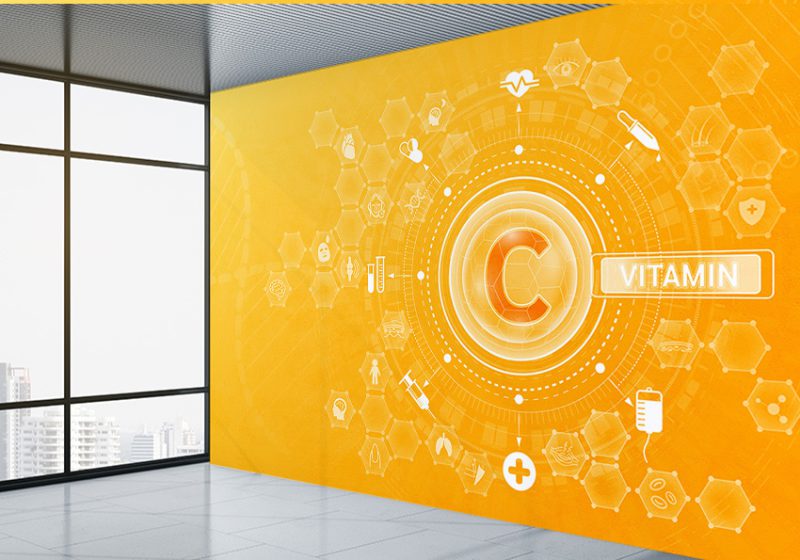 پوستر دیواری پزشکی برای مطب تغذیه طرح ویتامین سی