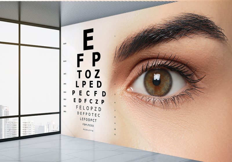پوستر دیواری سه بعدی برای سنجش بینایی