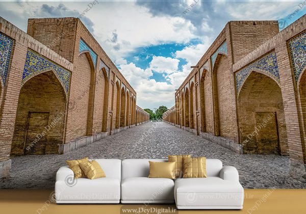 پوستر دیواری سه بعدی طرح بنای تاریخی اسلامی