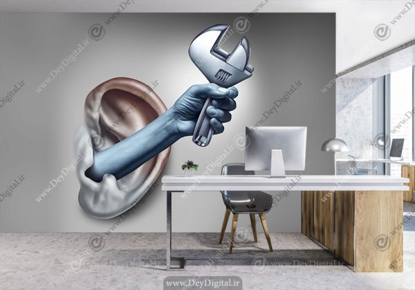 پوستر سه بعدی برای مرکز شنوایی سنجی