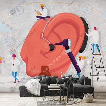 پوستر دیواری سه بعدی پزشکی برای مطب شنوایی