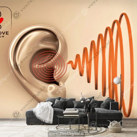 پوستر دیواری پزشکی طرح گوش انسان