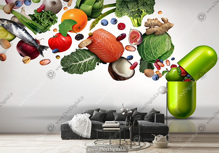 پوستر دیواری سه بعدی برای مغازه عطاری