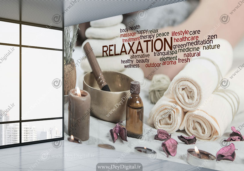 پوستر دیواری برای مرکز ماساژ