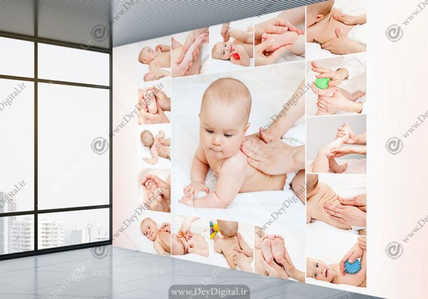 پوستر دیواری طرح ماساژ کودک