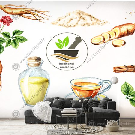 پوستر دیواری سه بعدی برای عطاری