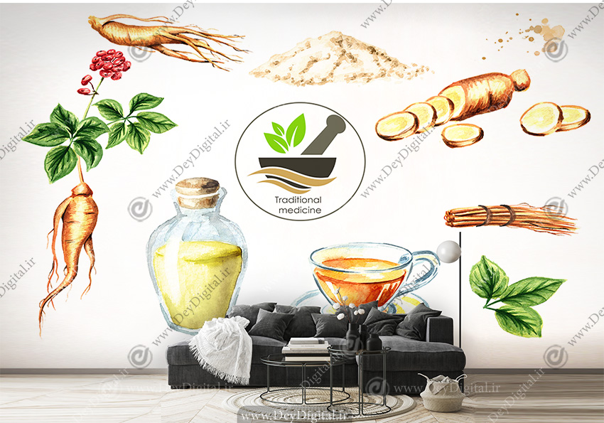 پوستر دیواری سه بعدی برای عطاری