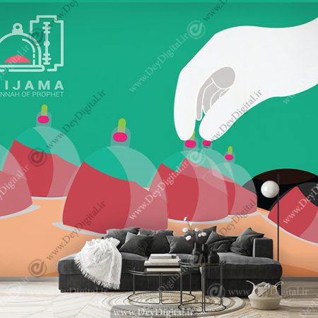 پوستر دیواری سه بعدی مرکز بادکش و حجامت