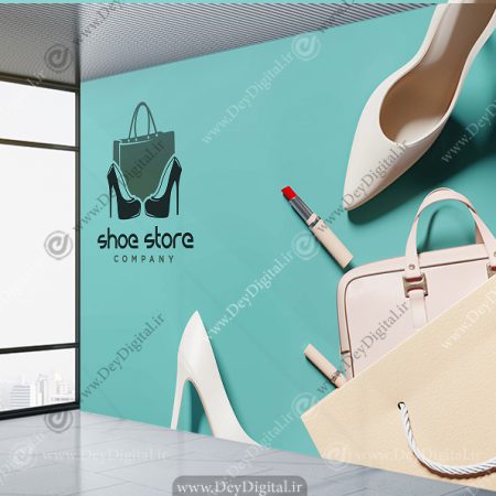 پوستر دیواری سه بعدی طرح کیف و کفش