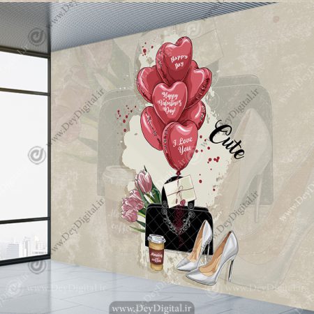 پوستر دیواری سه بعدی برای مغازه کیف و کفش