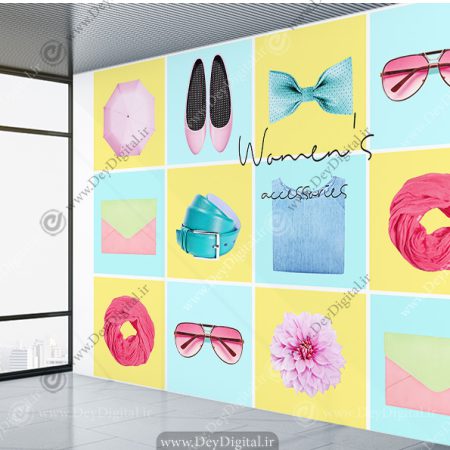 پوستر دیواری برای مغازه کیف و کفش فروشی