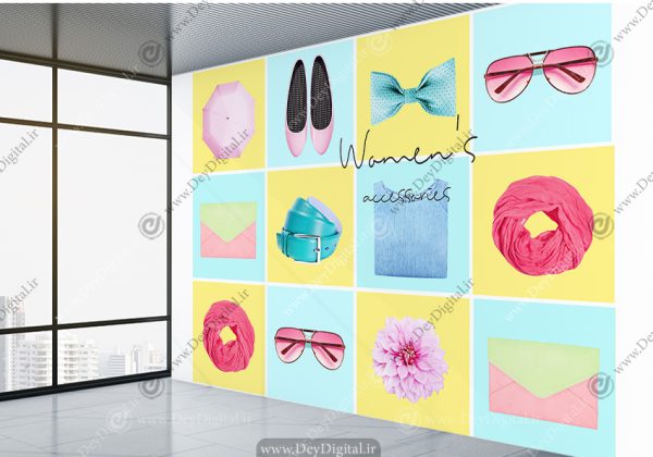 پوستر دیواری برای مغازه کیف و کفش فروشی