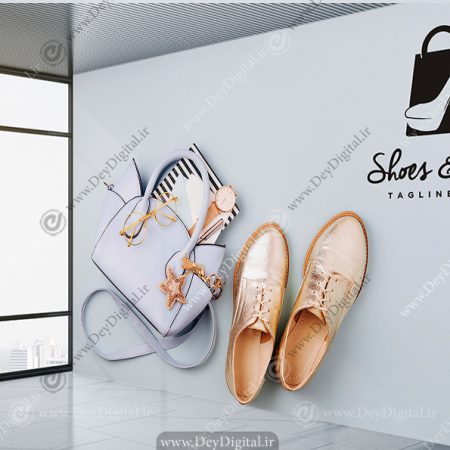 کاغذ دیواری سه بعدی برای مغازه کیف و کفش