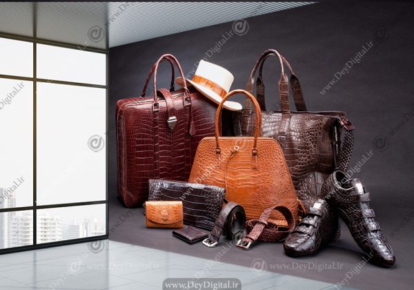 پوستر کاغذ دیواری طرح کیف چرمی